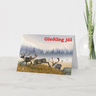 Gleðileg jól - jägare på festen helgkort