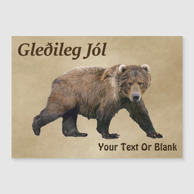 Gleðileg Jól - Kodiak Bear (Framsida)