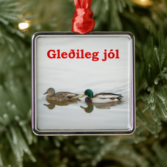 Gleðileg jól - Mallards Julgransprydnad Metall (Träd)