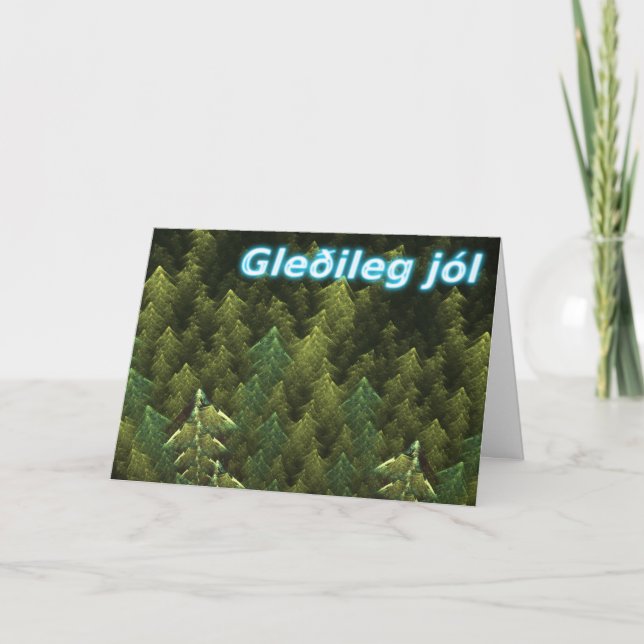 Gleðileg jól - Mörk Forest Helgkort (Framsida)