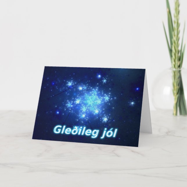 Gleðileg jól - Night Himlar Helgkort (Framsida)