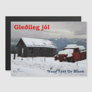 Gleðileg Jól - Old Red Lastbil