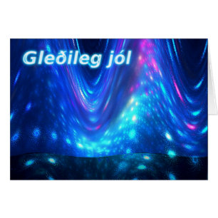 Gleðileg jól - Qaanaaq - norra Ljus Hälsningskort