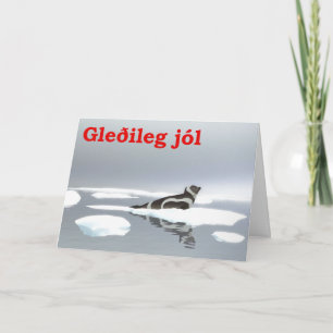 Gleðileg jól - Ribbon Seal Helgkort