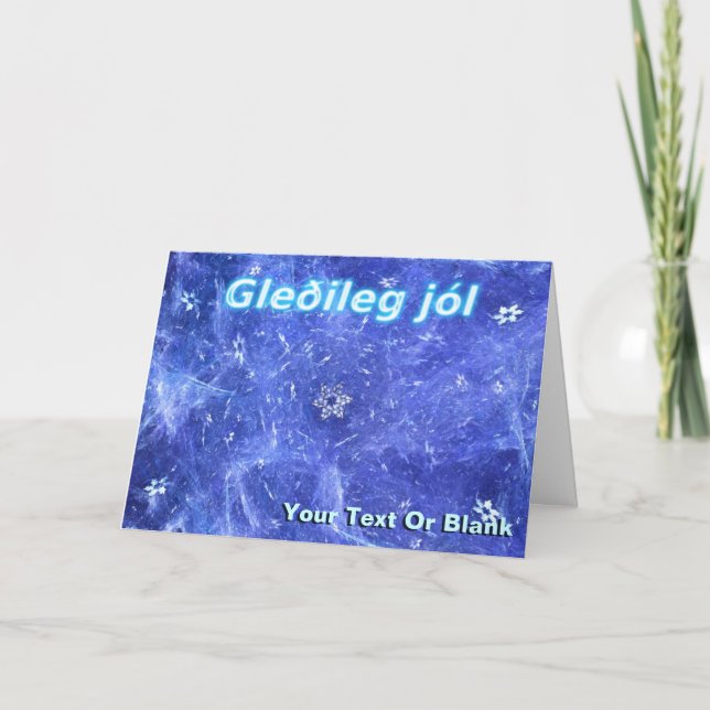 Gleðileg Jól - Snöstorm Helgkort (Framsida)