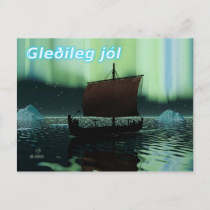 Gleðileg Jól - Viking Frakt och norra Ljus Vykort