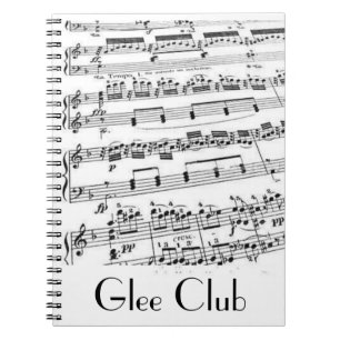 Glee Klubb Music Anteckningsbok Med Spiral