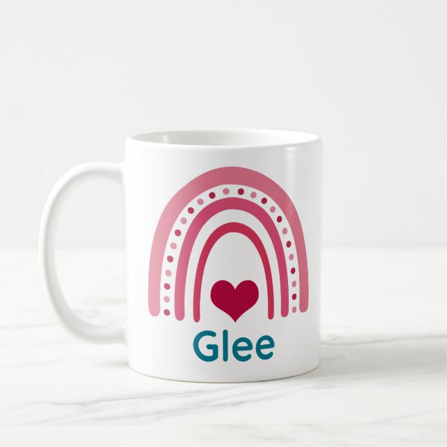 Glee Viva Magenta Boho Rainbow Kaffemugg (Vänster)