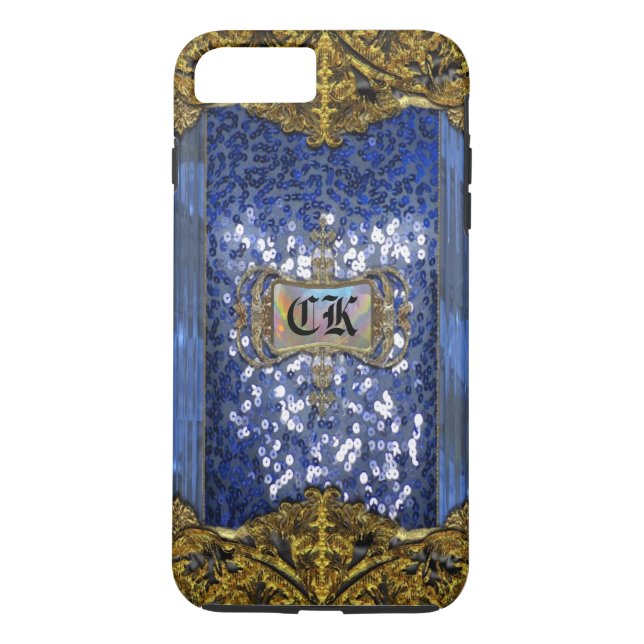 Gleemshore Saph elegant Monogramplus Case-Mate iPhone Skal (Baksida)