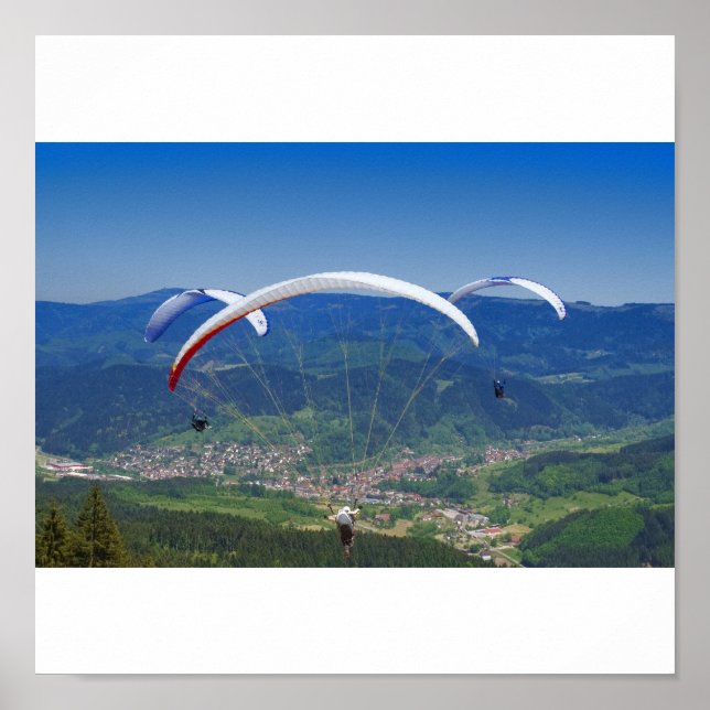 Gleitschirmflieger im Schwarzwald Poster (Framsidan)