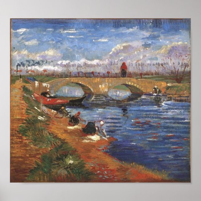 Gleize Bridge, Vigueirat Canal Van Gogh Fine Art Poster (Framsidan)