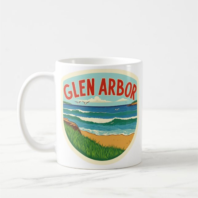 Glen Arbor Michigan Vintage Kaffemugg (Vänster)