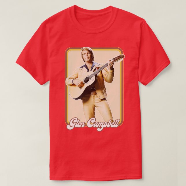 Glen Campbell Retro 70-talet Stil Fläkt Design T Shirt (Design framsida)