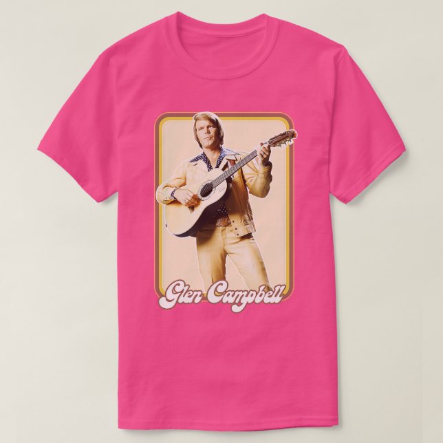 Glen Campbell Retro 70-talet Stil Fläkt Design T Shirt (Design framsida)