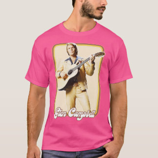 Glen Campbell Retro 70-talet Stil Fläkt Design T Shirt