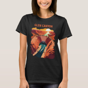 Glen Canyon Arizona Dam Retro Resa T Shirt