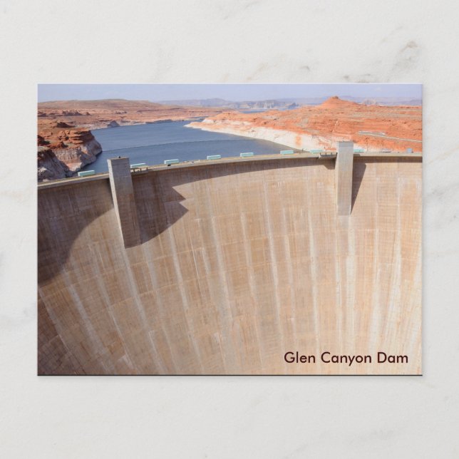Glen Canyon Dam och Sjö Powell Vykort (Framsida)