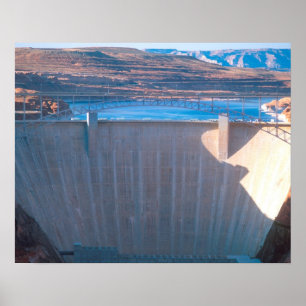 Glen Canyon Dam på Colorado River på Page Poster