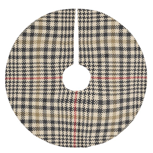 Glen Check Play Pixel Art Julgransmatta Borstad Polyester (Framsidan)