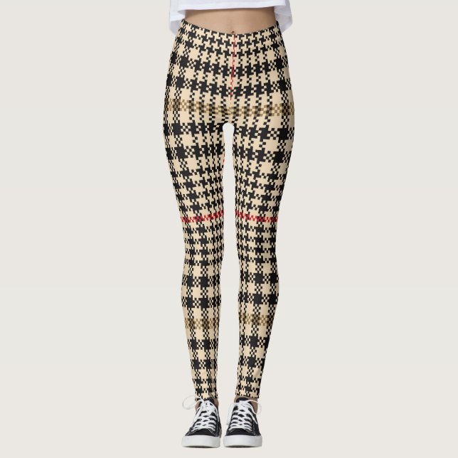 Glen Check Play Pixel Art Leggings (Framsida)