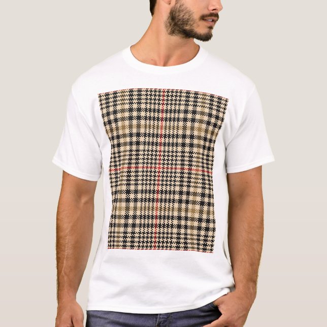 Glen Check Play Pixel Art T Shirt (Framsida)