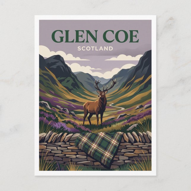 Glen Coe Glencoe Skottland Vykort (Framsida)