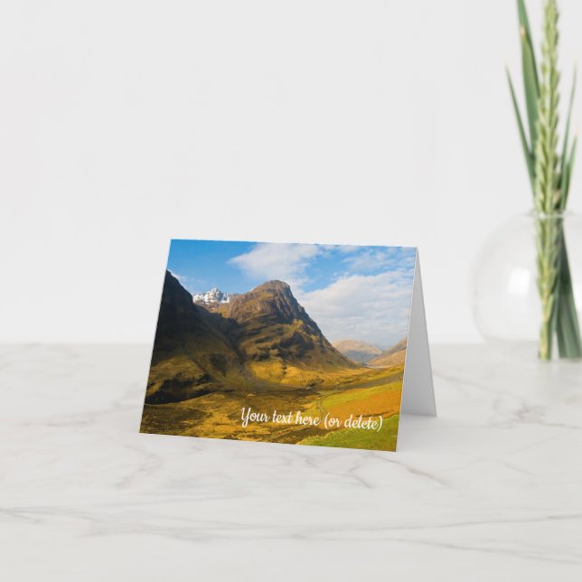 Glen Coe, Scotland Greeting Card Tack Kort (Framsida)