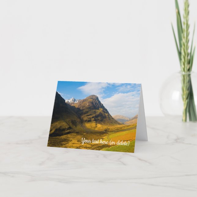 Glen Coe, Skottland Greeting card Tack Kort (Framsida)