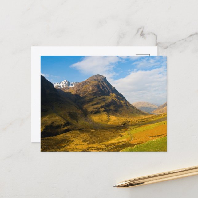 Glen Coe, Skottland vykort (Fram/Back In Situ)