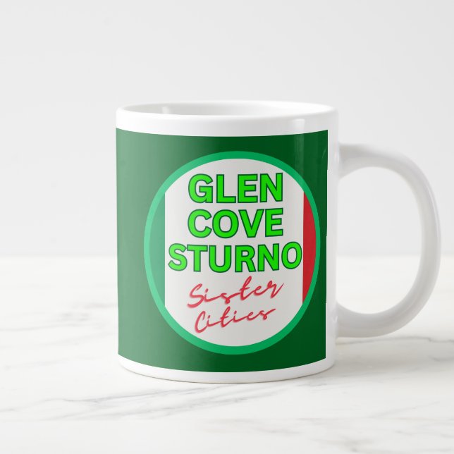 Glen Cove & Sturno systerstäder minnesmugg Jumbo Mugg (Höger)