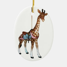 Glen Echo Carousel Giraffe Julgransprydnad Keramik