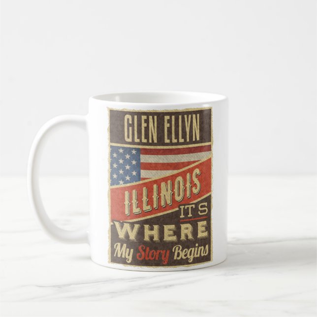 Glen Ellyn Illinois Kaffemugg (Vänster)