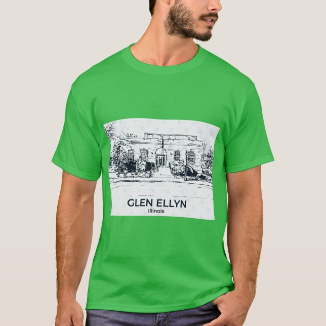 Glen Ellyn Illinois Oversized T Shirt (Framsida)