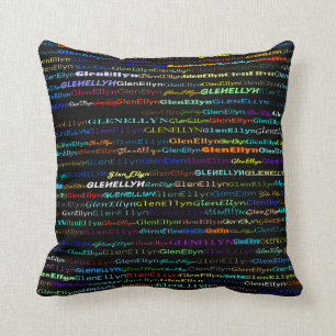 Glen Ellyn Text Design I Dekorativ kudde