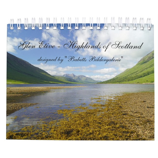 Glen Etive - Highlands of Scotland Kalender (Baksida)