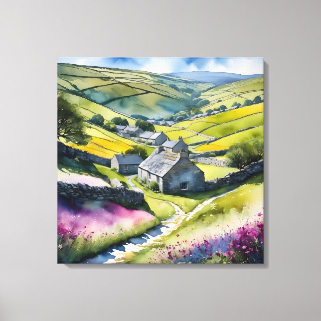 ’Glen Garlands’ Ligcape Yorkshire Dales Scene Canvastryck (Framsida)