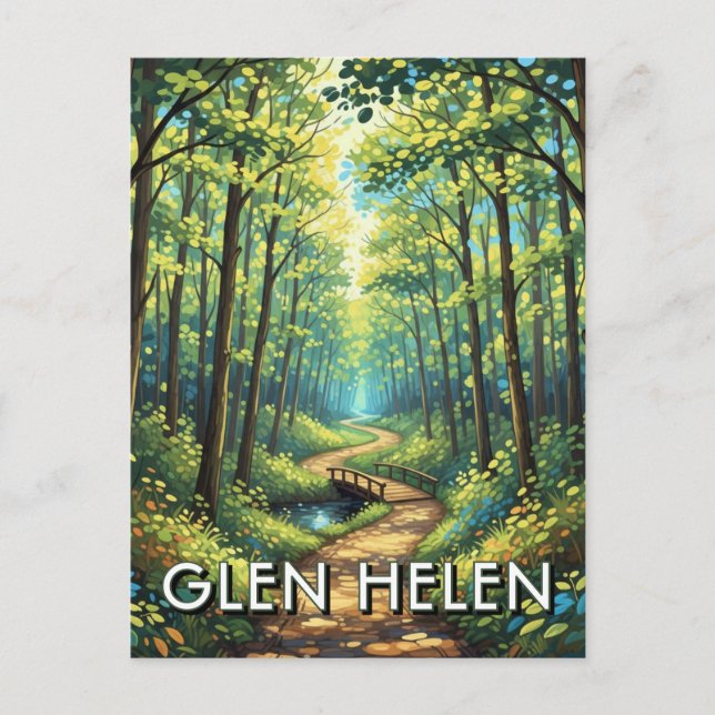 Glen Helen Nature Preserve Ohio Resa Vykort (Framsida)