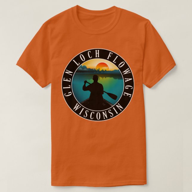 Glen Loch Flopay Wisconsin Canoeing T Shirt (Design framsida)