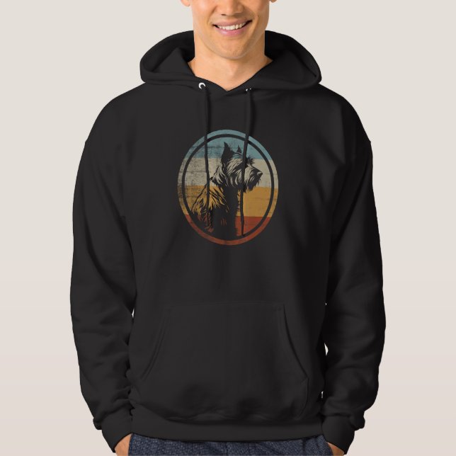 Glen Of Imaal Terrier Dog Retro Style Hoodie (Framsida)