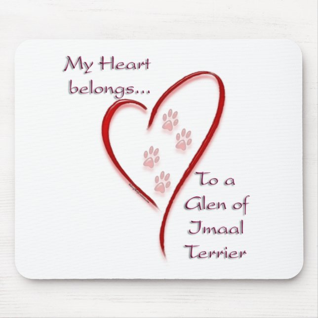 Glen of Imaal Terrier Heart Tillhörs Musmatta (Framsidan)