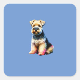 Glen of Imaal Terrier Hund Fyrkantigt Klistermärke
