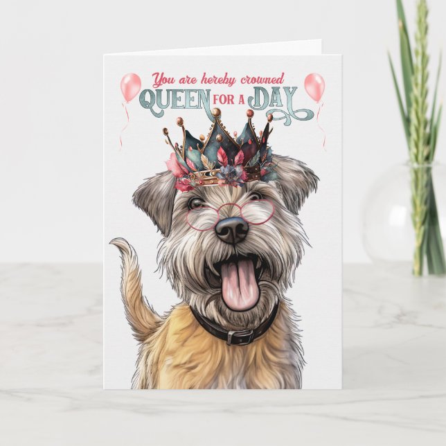 Glen of Imaal Terrier Hund Queen Funny Birthday Kort (Framsida)