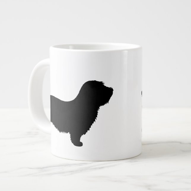 Glen of Imaal Terrier Hund Silhouettes Jumbo Mugg (Framsida vänster)