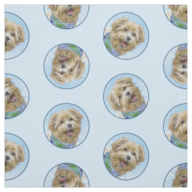 Glen of Imaal Terrier-målning Original hundkonst Tyg (Provkarta)