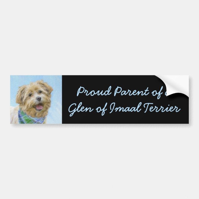 Glen of Imaal Terrier Painting - Original Hund Art Bildekal (Framsidan)