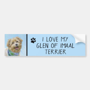 Glen of Imaal Terrier Painting - Original Hund Art Bildekal