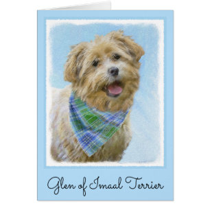Glen of Imaal Terrier Painting - Original Hund Art Hälsningskort