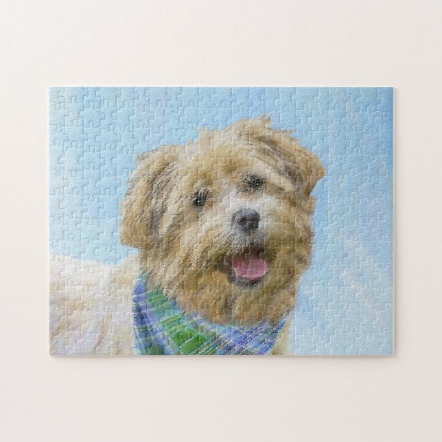 Glen of Imaal Terrier Painting - Original Hund Art Pussel (Horisontell)
