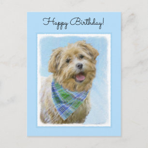 Glen of Imaal Terrier Painting - Original Hund Art Vykort