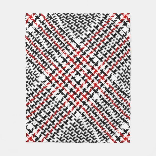 Glen Play Red Black Tweed Fleecefilt (Framsidan)